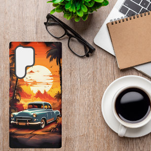 Vintage Car Sunset - Gift for Car Lovers Samsung Galaxy Case