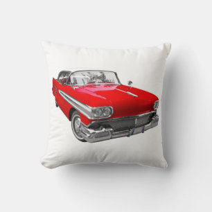 Vintage Car Throw Pillow