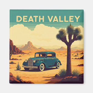 Vintage Car Travel Death Valley National Park Magnet