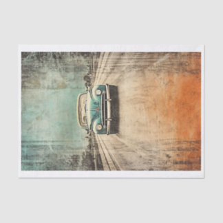 Vintage Car Truck Decoupage Tissue Paper