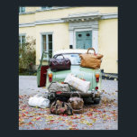 Vintage car with lots of luggage poster<br><div class="desc">AssetID: 119545115 / {Fridholm,  Jakob} / Vintage car with lots of luggage</div>