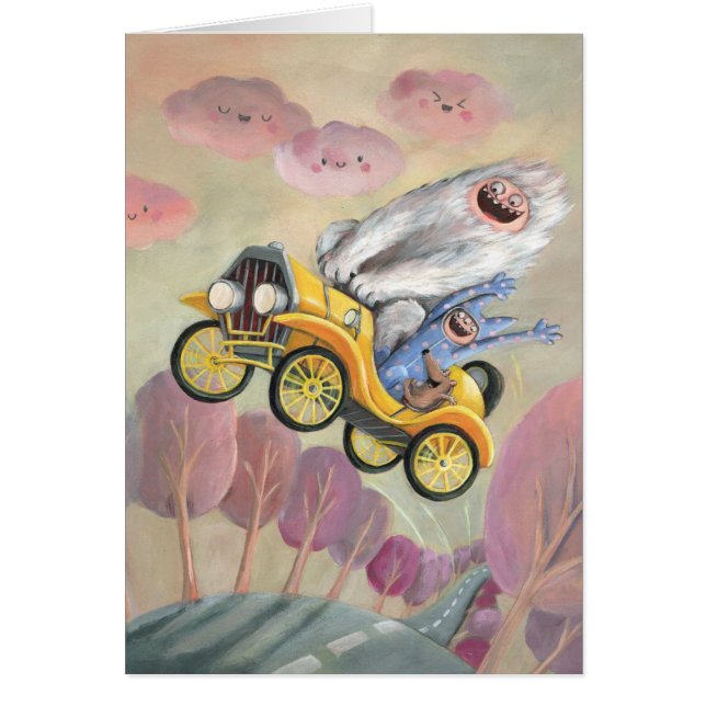 Vintage Car with Monsters (Front)