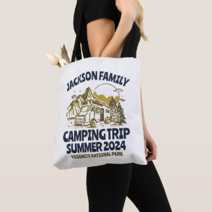 Vintage Caravan Family Reunion Camping Trip Tote Bag