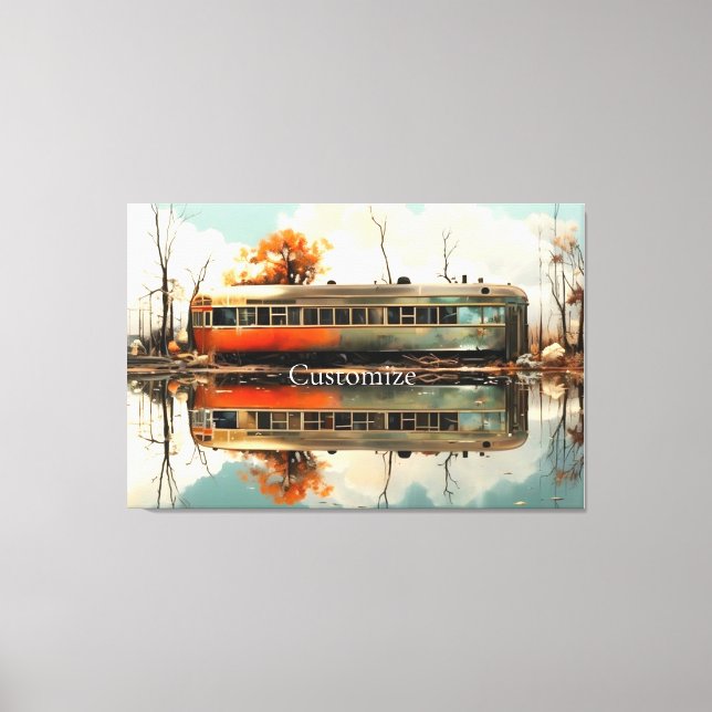 Vintage Caravan Trailer RV Thunder_Cove Canvas Print (Front)