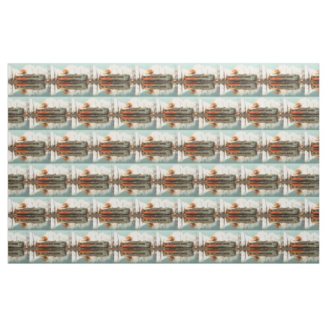 Vintage Caravan Trailer RV Thunder_Cove Fabric (Fat Quarter)
