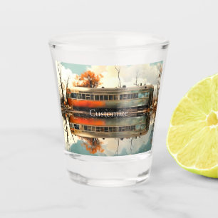 Vintage Caravan Trailer RV Thunder_Cove Shot Glass