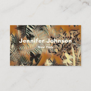 Vintage card, flowers business card