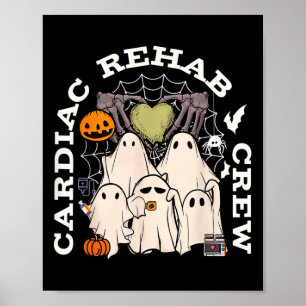 Vintage Cardiac Rehab Crew Rehab Nurse Spooky Hall Poster