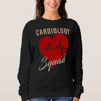 Vintage Cardiology Squad Cardiovascular Cardiologi Sweatshirt