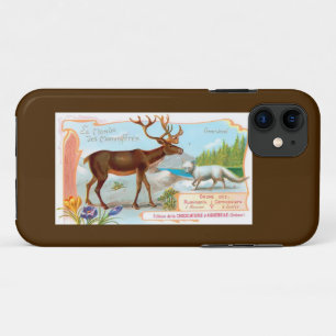 Vintage Caribou (Reindeer) and Arctic Fox Case-Mate iPhone Case