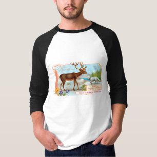 Vintage Caribou (Reindeer) and Arctic Fox T-Shirt