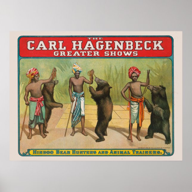 Vintage Carl Hagenbeck Circus Poster (Front)