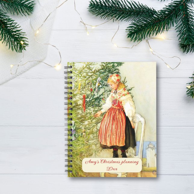 Vintage Carl Larsson Swedish Art Folk Christmas Notebook (Creator Uploaded)