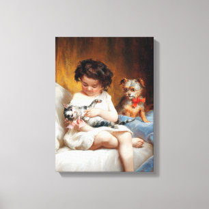 Vintage Carl Reichert The Little Darling Canvas Print