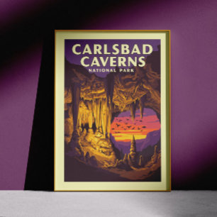Vintage Carlsbad Caverns National Park Poster