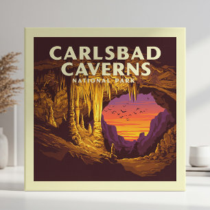 Vintage Carlsbad Caverns National Park Tile