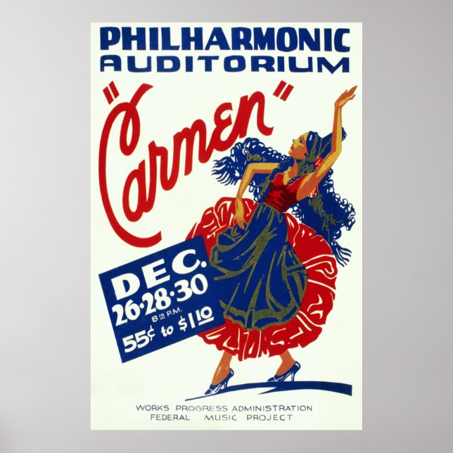 Vintage Carmen Performance Art Poster (Front)