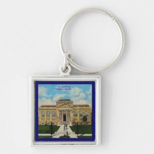 Vintage Carnegie Library Anniston Alabama  Key Ring
