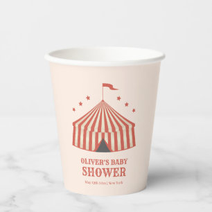Vintage Carnival Circus Big Top Baby Shower Paper Cups