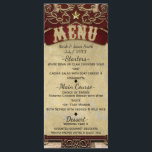 Vintage Carnival Circus Wedding Menu Card<br><div class="desc">Vintage Carnival Circus Wedding Menu Card.  Matching items in this design are available.</div>