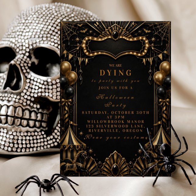 Vintage Carnival Halloween Party Invitation (Creator Uploaded)