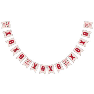 Vintage Carnival Kisses XOXO Wedding  Bunting