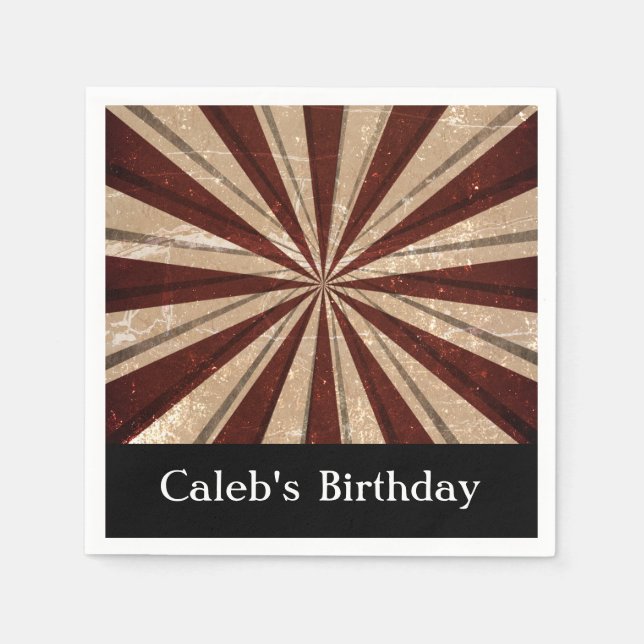 Vintage Carnival Party Dinner Cocktail Napkins (Front)