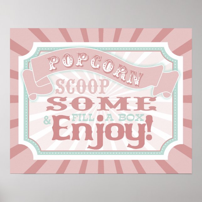 Vintage Carnival Popcorn Sign (Front)