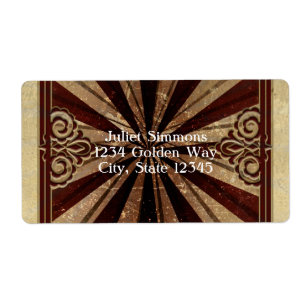 Vintage Carnival Red Elegant Party Sticker Label