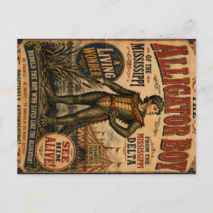 Vintage Carnival Sideshow Poster featuring the All Holiday Postcard