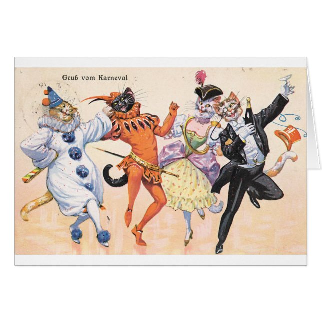 Vintage - Carnivale Cats, (Front Horizontal)