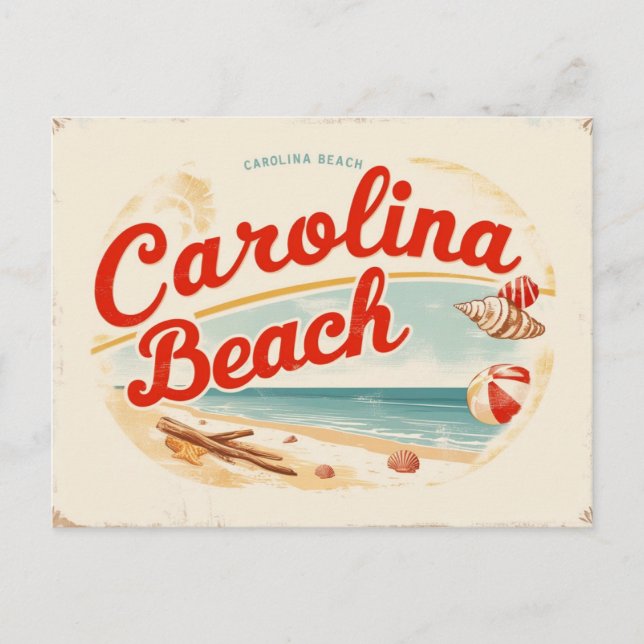 Vintage Carolina Beach Postcard (Front)