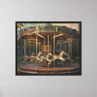 Vintage Carousel at Twilight – Nostalgic Autumn