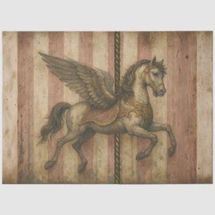 Vintage Carousel Horse Pegasus Antique Carnival Tissue Paper