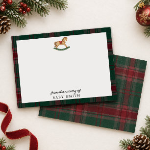 Vintage Carousel Merry Little Christmas Nursery Card