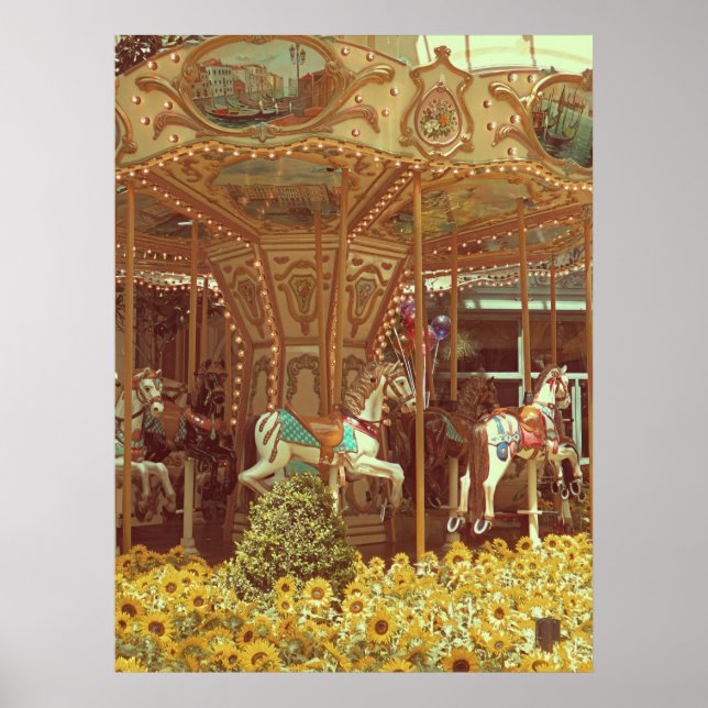 Vintage Carousel Poster (Front)