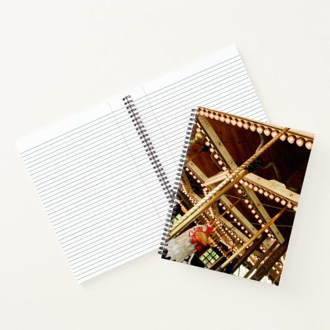Vintage Carousel Rooster Notebook (Inside)
