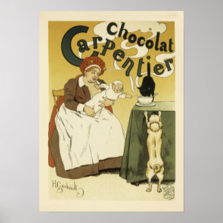 Vintage Carpentier Chocolat Advertisement Poster