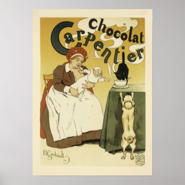 Vintage Carpentier Chocolat Advertisement Poster (Front)