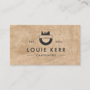 Vintage Carpentry Carpenter Business Card