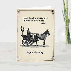 Vintage Carriage Birthday Card