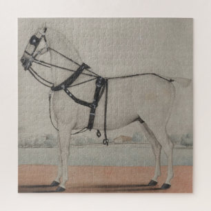 Vintage Carriage Horse Painting (1845) Jigsaw Puzzle