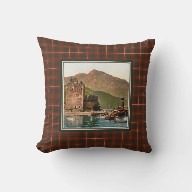 Vintage Carrick Castle Clan Bruce Tartan Cushion (Front)