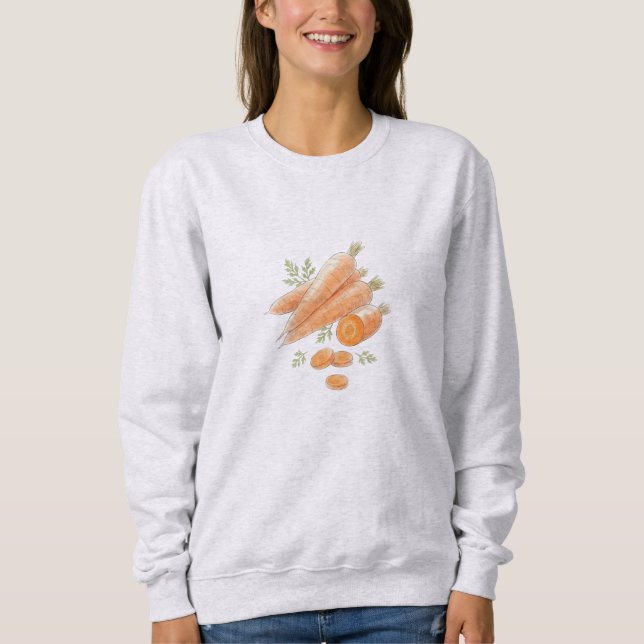 vintage carrot illustration sweatshirt (Front)