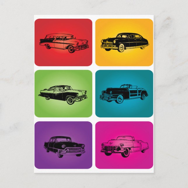 Vintage Cars 2 Postcard (Front)