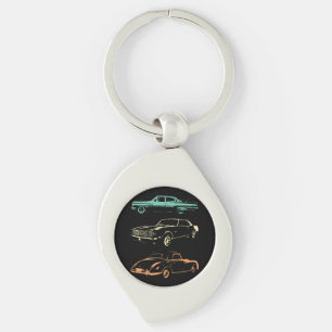 Vintage Cars - 80s & 90s Graphic Retro Key Ring