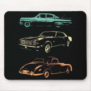 Vintage Cars - 80s & 90s Graphic Retro Mouse Pad
