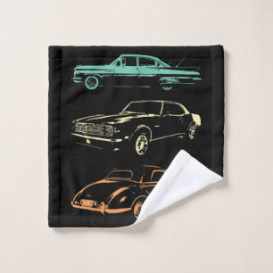 Vintage Cars - 80s & 90s Graphic Retro Wash Cloth