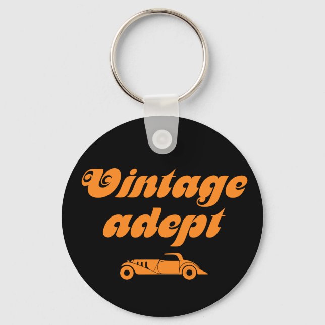 Vintage cars adept key ring (Front)