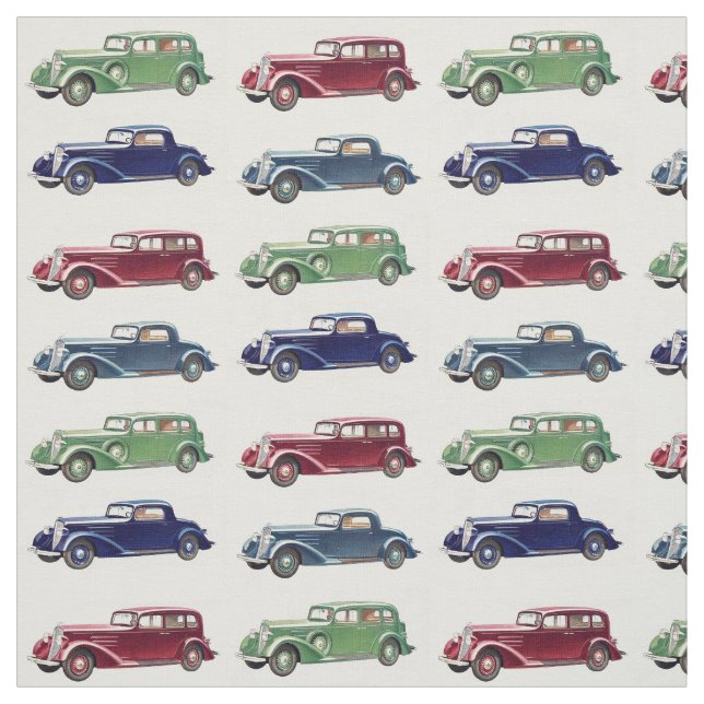 Vintage cars custom fabric (Swatch)